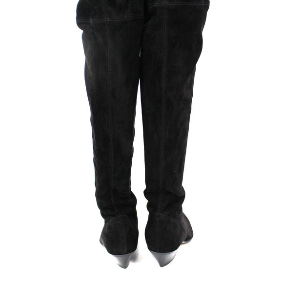 Tamara Mellon Go West Black Suede Over The Knee 35 Pointed Boots 36 NEW Bootie - Picture 5 of 8